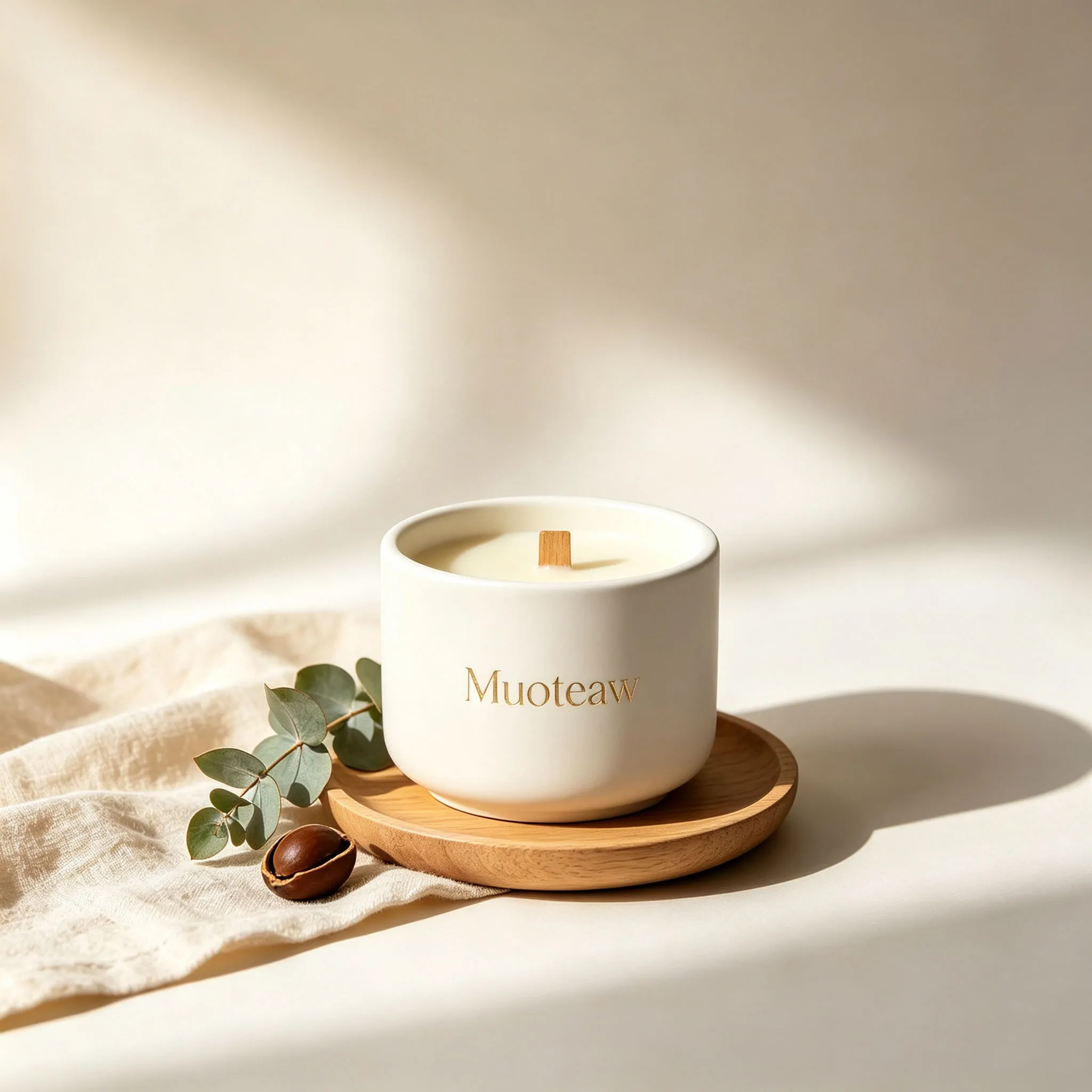 Muoteaw Coastal Eucalyptus & Sandalwood Scented Candle