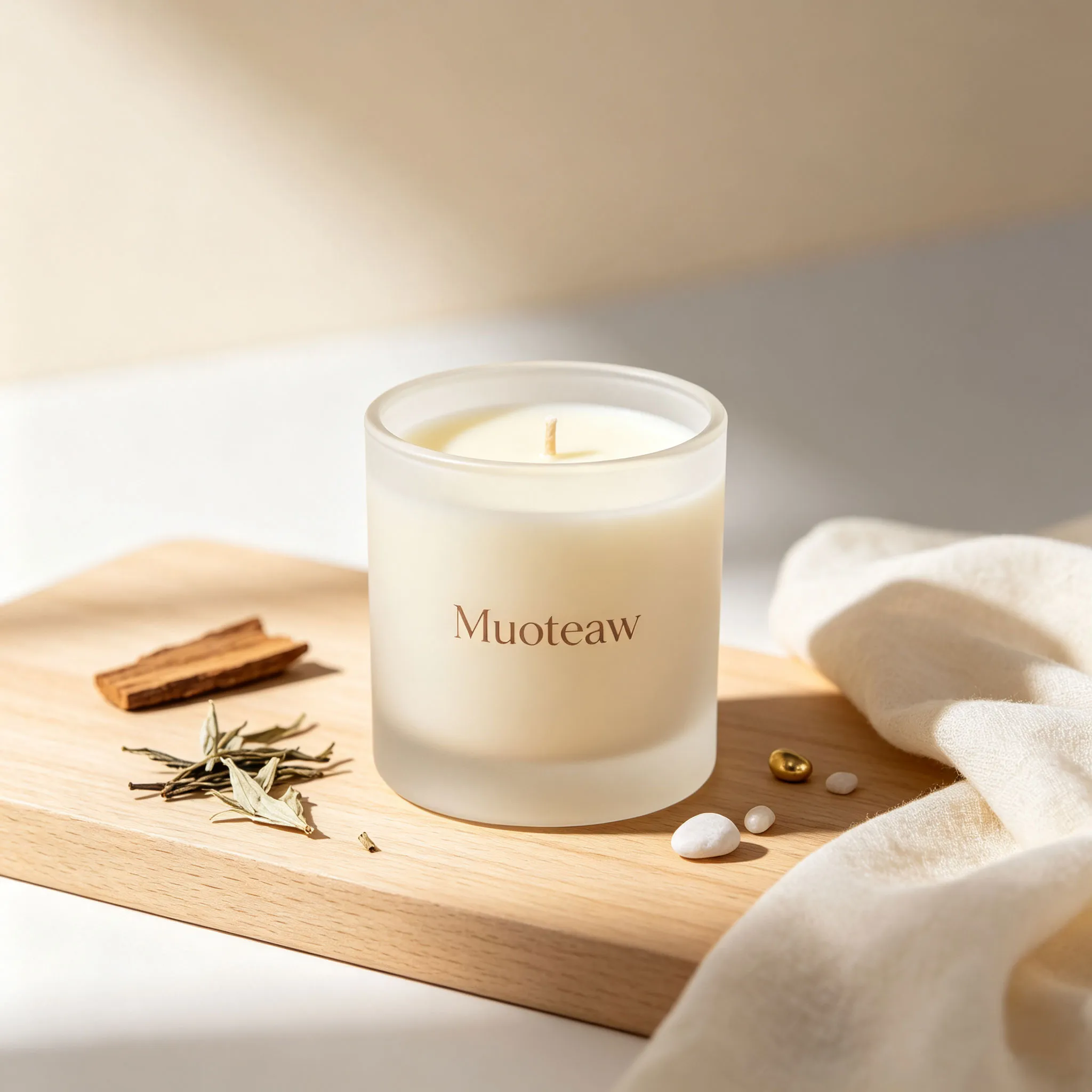Muoteaw Cedarwood & White Tea Scented Candle